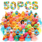 50 Pack Rubber Ducks for Kids Bath Toys and Jeep Ducks for Ducking, Rubber Ducks in Bulk for Kids, Baby Showers Accessories, Birthday Gifts and Summer Pool Party