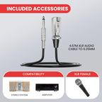 Pyle Microphone - Professional Dynamic Vocal Microphones, with ON/OFF Switch, Dynamic Cardioid, Handheld Mic for Singing, w/ 4.5 m – XLR Audio Cable, Compatible for Karaoke-Speaker-Speech-Amp-Mixer