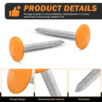 Survey Markers Stakes Property Line Marker Low Profile Boundary Markers - 6 Pack Orange