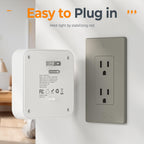 TESSAN Multi Plug Outlet Extender, Surge Protector Splitter with 3 USB (1 USB C Port) Wall Charger, Multiple Expander for Travel, Home, College Dorm Room