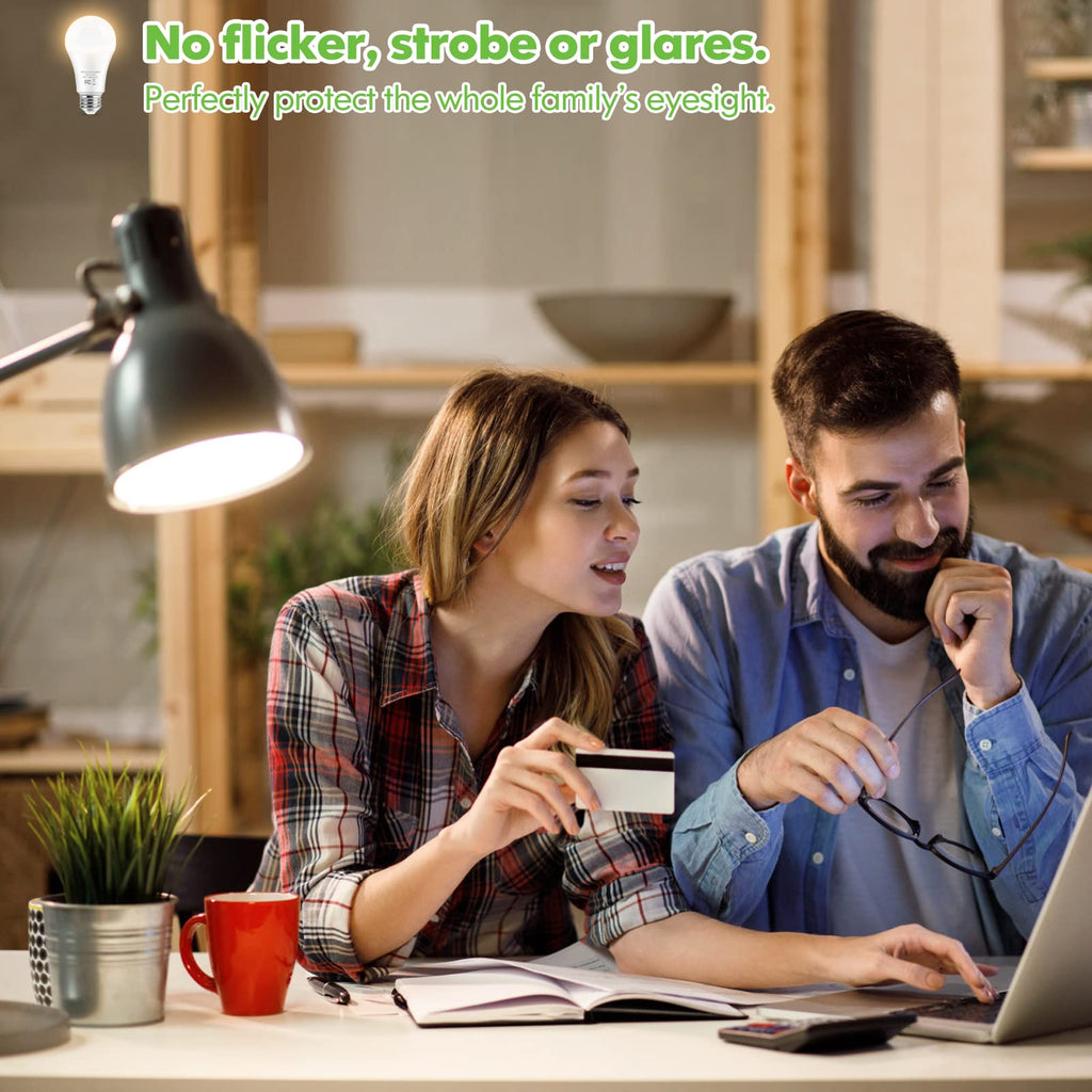 LED Light Bulbs, 100 Watt Equivalent A19 LED Bulbs, 13W 3000K Soft White 1500 Lumens Non-Dimmable Bright E26 Edison Medium Screw Bulbs for Home Bedroom Kitchen Living Room Office Lamp, 10-Pack