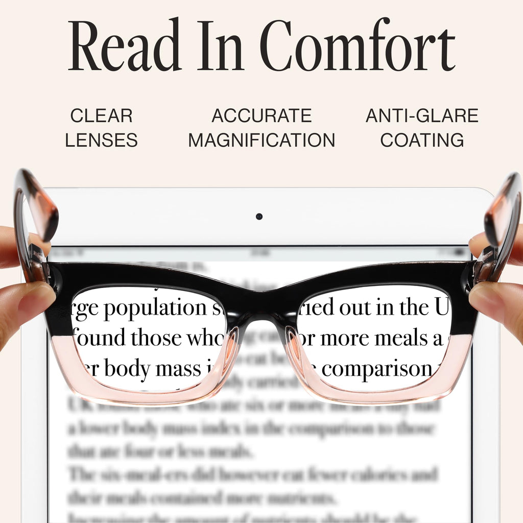 CCVOO 2.0 Reading Glasses for Women, Stylish Eyeglasses, Blue Light Readers for Women, Computer Eye Glasses, Cheaters