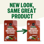 FGO Organic English Breakfast Black Tea, 100 Count, Eco-Conscious Tea Bags, Resealable Bag, Packaging May Vary (Pack of 1)