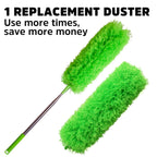 Ceiling Fan Cleaner Duster, Bafezoze Extendable Long Duster for High Ceilings, Telescoping Tall Extension Pole Green