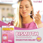 HealthA2Z® Bismuth | Bismuth Subsalicylate 262mg | Multi-Symptom Relief | (24 Pack (288 Tablets))