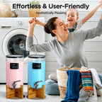 Spreccio Glass Laundry Detergent Dispenser with Holder,1.1 Gallon Laundry Liquid Dispensers with Stainless-Steel Tap,Large Glass Fabric Softener Containers with Stand for Laundry Room Organization