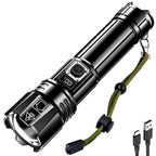 AKNEAR Rechargeable LED Flashlight High Lumens, Super Bright Flashlights with Zoomable & USB C Rechargeable & 5 Light Mode & IPX7 Waterproof, Powerful Flash Light for Home, Hiking, Camping