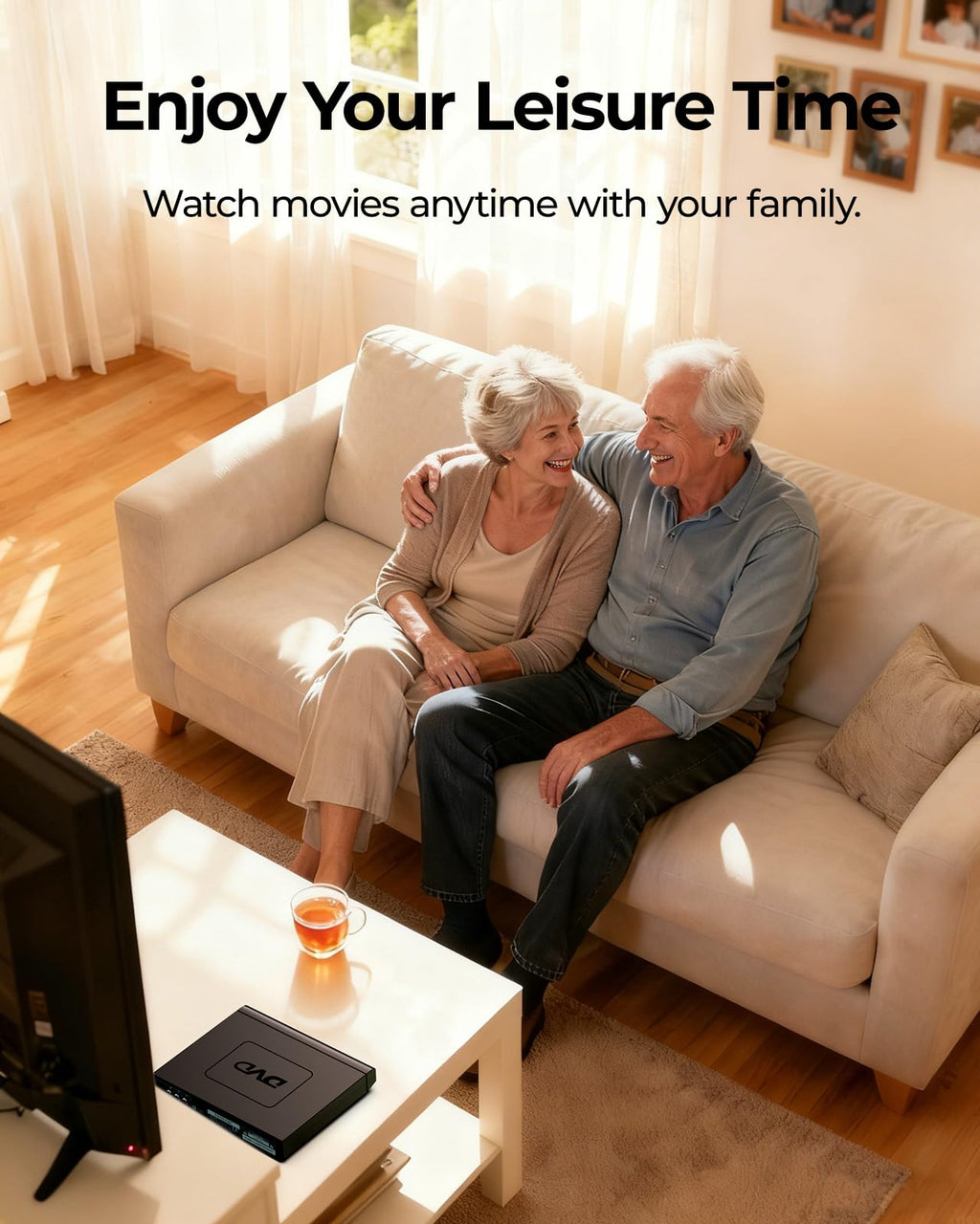 DVD Players for TV with HDMI, DVD Players That Play All Regions, Simple DVD Player for Elderly, CD Player for Home Stereo System, Included HDMI and RCA Cable