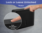 Multifold Paper Towel Dispenser Wall Mount (Black), Folded Hand Towel Dispenser for Bathroom/Restroom (Holds up to 300 Towels), Commercial Paper Towel Holder, Trifold Paper Towels Dispenser by EnBath