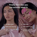 Overnight Anti Wrinkle Patches for Women - Japanese Face Tape for Forehead, Smile Lines - Pre-Cut Kinesiology Face Tape in 2 Sizes - Hypoallergenic, Skin Safe, Latex-Free - 1 Month Supply