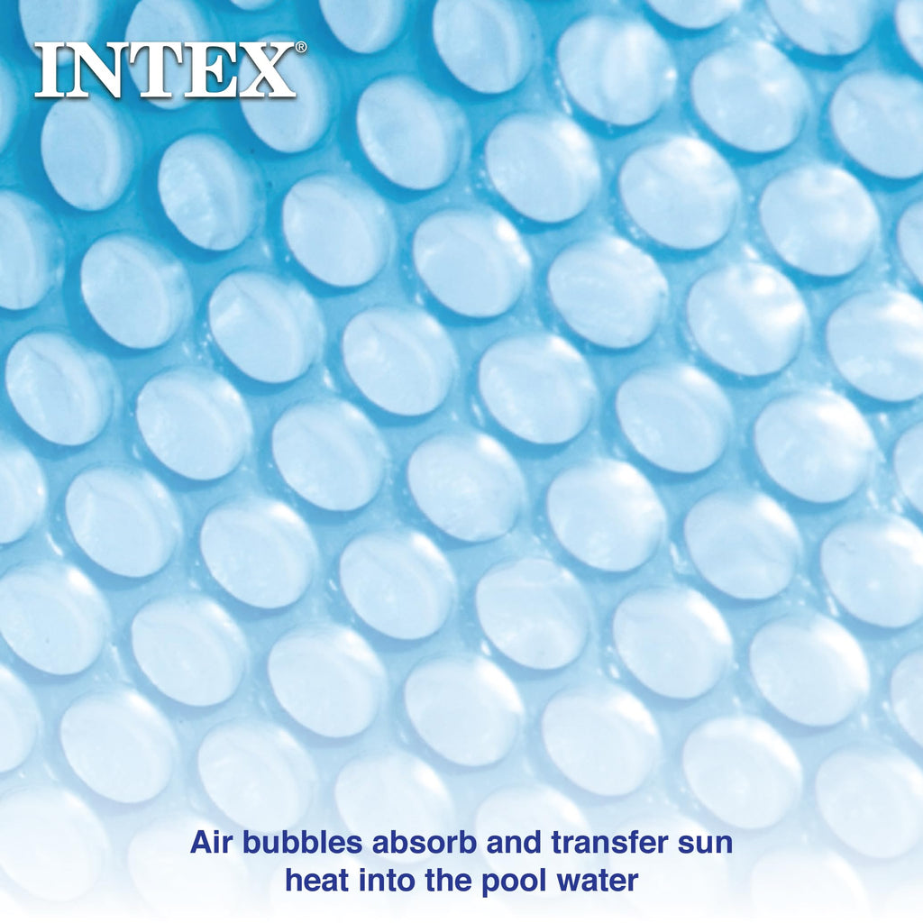 INTEX 28011E Solar Pool Cover: for 10ft Round Easy Set and Metal Frame Pools – Insulates Pool Water – Reduces Water Evaporation – Keeps Debris Out – Reduces Chemical Consumption