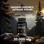 Shilajit Capsules 20,000mg – Pure Himalayan Shilajit for Men & Women – Same as Resin - Fulvic Acid Supplement with 85+ Trace Minerals – High Potency Natural Energy – 120 Vegan Capsules