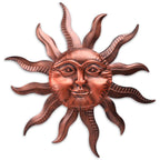 VCUTEKA Outdoor Metal Wall Art 27 Inch Sun Wall Decor for Garden Fence Yard