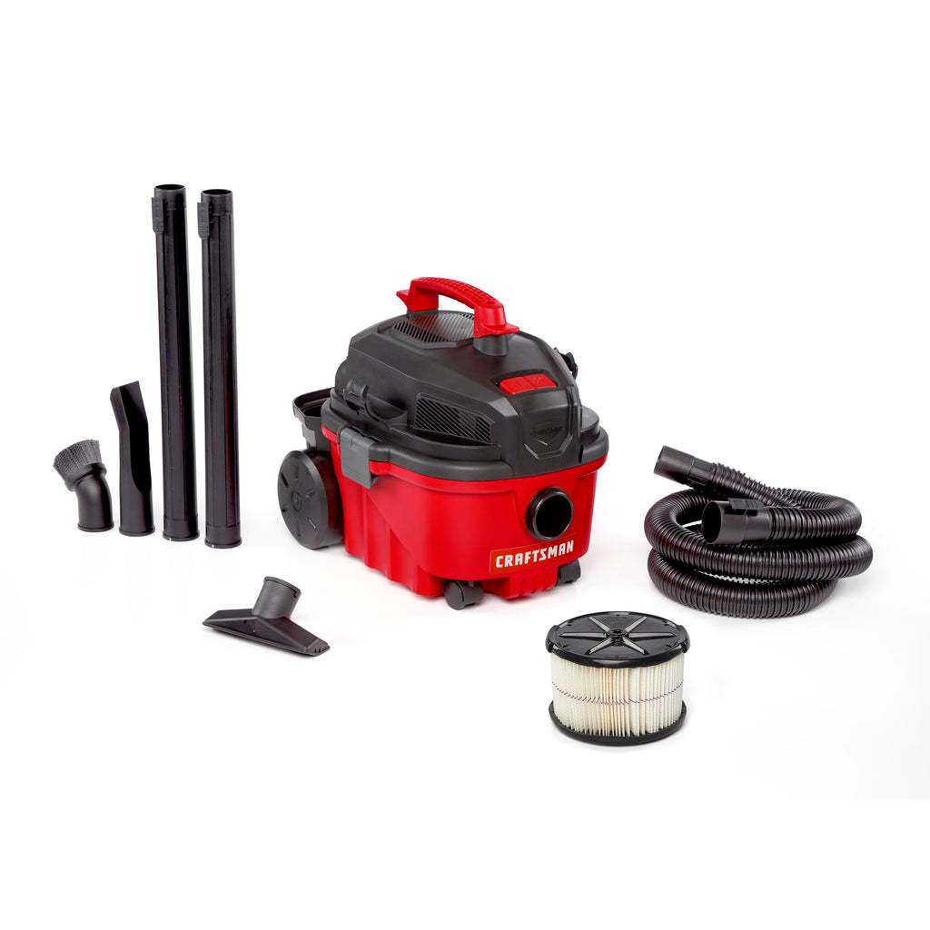 CRAFTSMAN CMXEVBE17040 4 Gallon 5.0 Peak HP Wet Dry Shop Vacuum