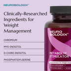 Neurobiologix Metabolic Stimulator, Inositol & Chromium Picolinate Professional Grade Formula, Metabolic Wellness and Cellular Energy for Men and Women, Gluten Free, Non GMO, Vegetarian, 90 Capsules