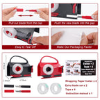 2-in-1 Wrapping Paper Cutter & Tape Dispenser, with 4 Tapes & 2 Blades ﻿ ﻿