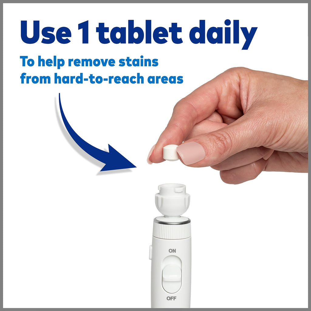 Waterpik Boost Water Flosser Tip with 30 Fresh Mint Whitening Tablets, Whiten Teeth and Remove Stains Gently