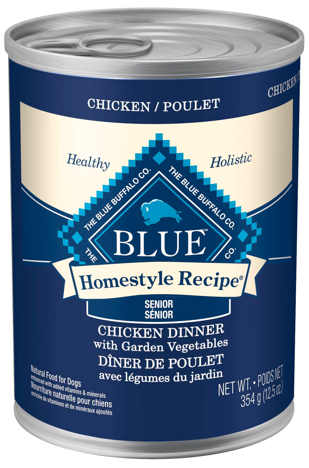Blue Buffalo Homestyle Recipe Chicken Senior Wet Dog Food, 12.5 oz, 12 ct