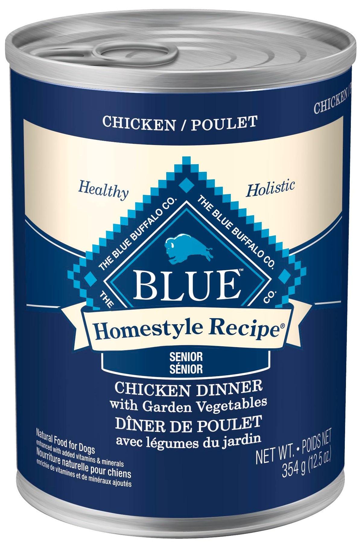 Blue Buffalo Homestyle Recipe Chicken Senior Wet Dog Food, 12.5 oz, 12 ct
