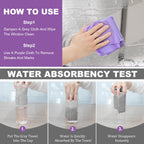 YOLOLOY Window Cloth & Enviro Cloth Set, Quality Replacement for Norwex Window & Enviro Cloth. Basic Package Cleaning Cloth. Clean and Leave No Traces. Only Water is Needed to Complete The Cleaning.