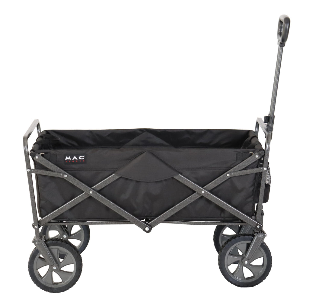 Mac Sports Collapsible Folding Outdoor Utility Wagon, Black