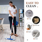 Jecery 4 Pair Washable Microfiber Mop Slippers Detachable Dusting Shoes for Floor Cleaning, Office & Home Use Suitable for Women & Men(Blue,Beige,Brown, White,M Size)