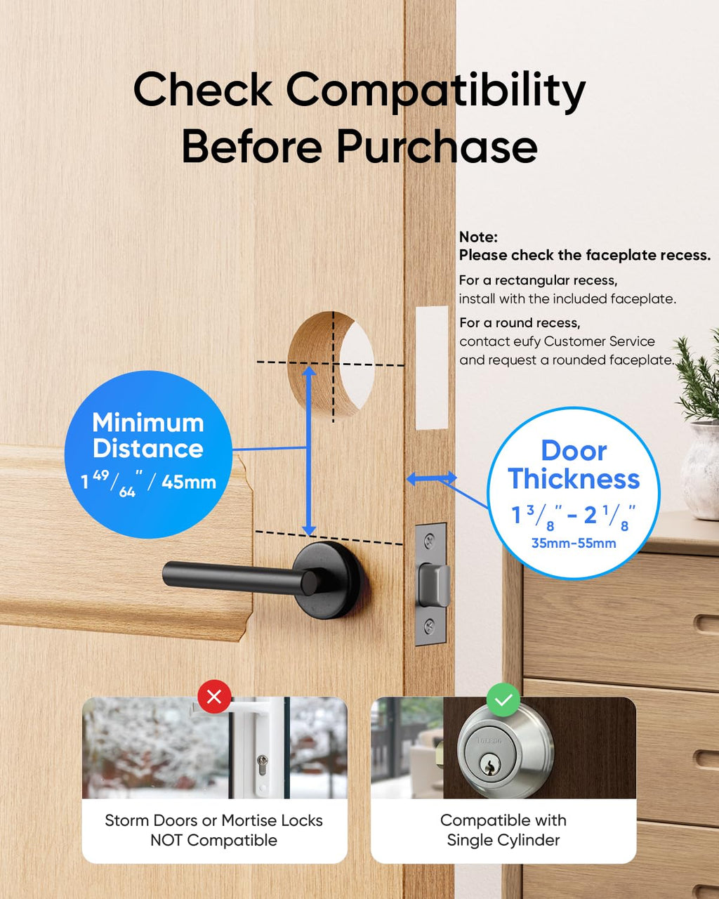 eufy Security Video Smart Lock E330, Keyless Entry Door Lock, 3-in-1