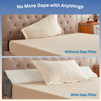 King Size Bed Wedge Pillow Headboard, Pillow Wedge for Headboard Gap(0-8"), Mattress Gap Filler Wedge, Stop Items Falling and Get Quality Sleep,Ergonomic Design, Non-Slip, Breathable(76"X10"X6")