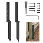 ArlinaL Fence Post Repair Kit, Thickened Steel Anchor Ground Spike