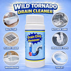 Wild Tornado Pipe Dredge, Powerful Sink and Drain Cleaner Powder, Fast Foaming Drain Cleaner for Kitchen and Pipes Cleaning Tool Clog Remover