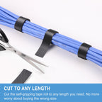 2in x 12ft | Hook and Loop Straps Heavy Duty | Double Sided Self-Gripping Strips | Reusable Multi-Purpose Wrap Roll for Home, Office, Data Center, and More