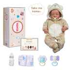 BABESIDE Lifelike Reborn Baby Dolls Boy - 17-Inch Baby Soft Body Realistic-Newborn Baby Doll Silicone Full Body Vinyl Real Life Baby Dolls with Toy Accessories