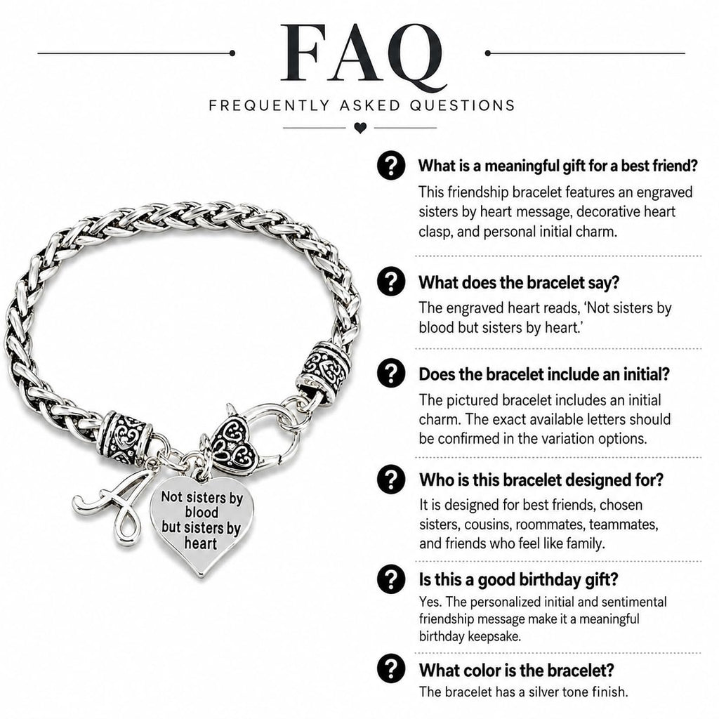 Infinity Collection Best Friend Bracelet, Sisters by Heart Initial Jewelry