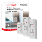UltraPro Personal Security Window and Door Alarm, 5 Pack, DIY Protection, Burglar Alert, Wireless Chime/Alarm, Easy Installation, Home Security, Ideal for Home, Garage, Apartment , White, 45987