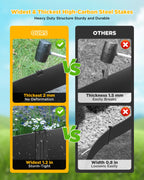 Landscape Edging Metal Stakes, 10 Inch Heavy Duty Garden Stakes (10 Pcs)