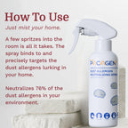 Pacagen Dust Allergen Neutralizing Spray for Humans - Perfect for Home Use, Immediate Results, Easy to Use, and Pet Friendly - A Few Sprays Away from A Clear Day