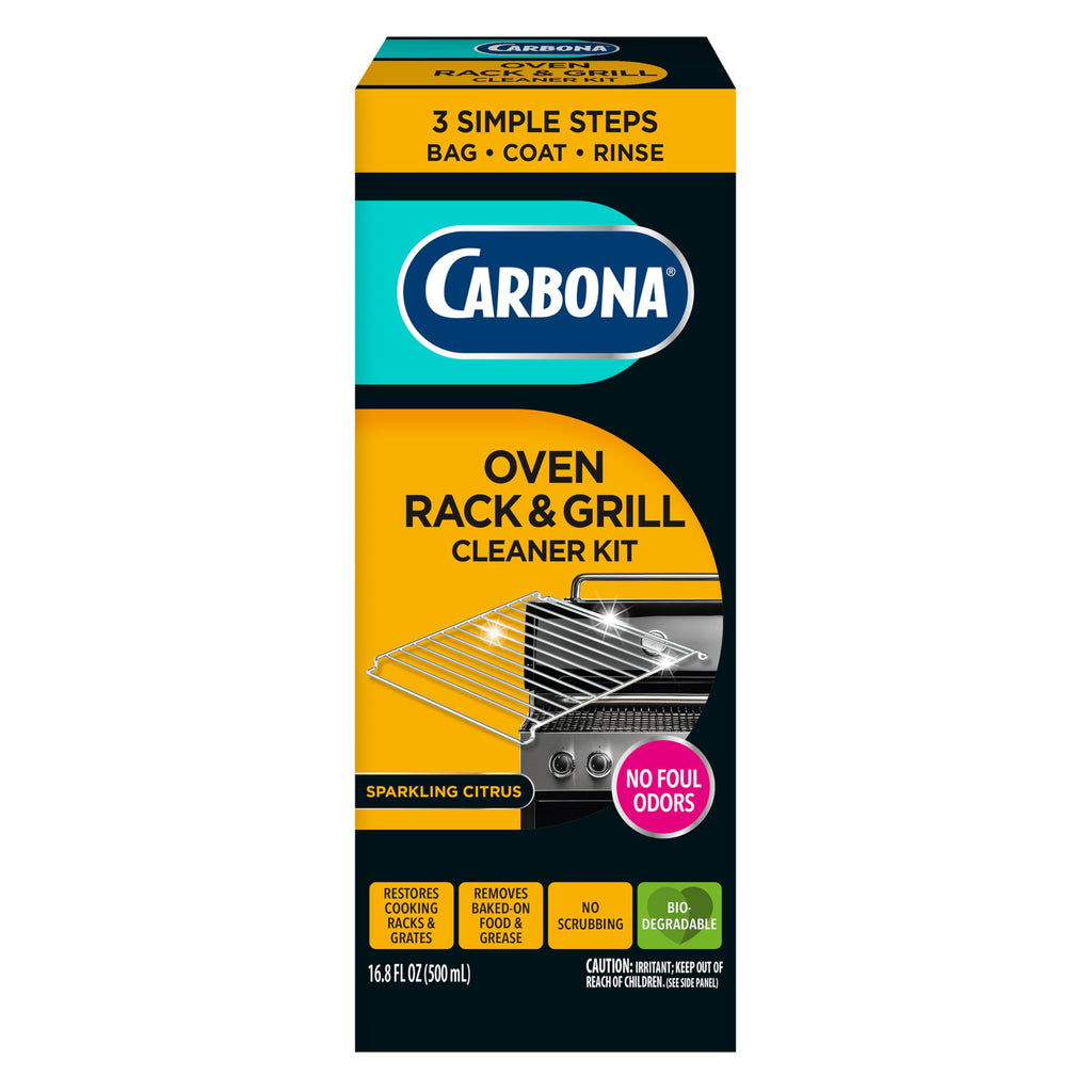 Carbona Oven Rack & Grill Cleaner | Eliminates Thick Grease & Build-Up | Griddle & BBQ Cleaning Solution | 16.8 Fl Oz, 1 Pack