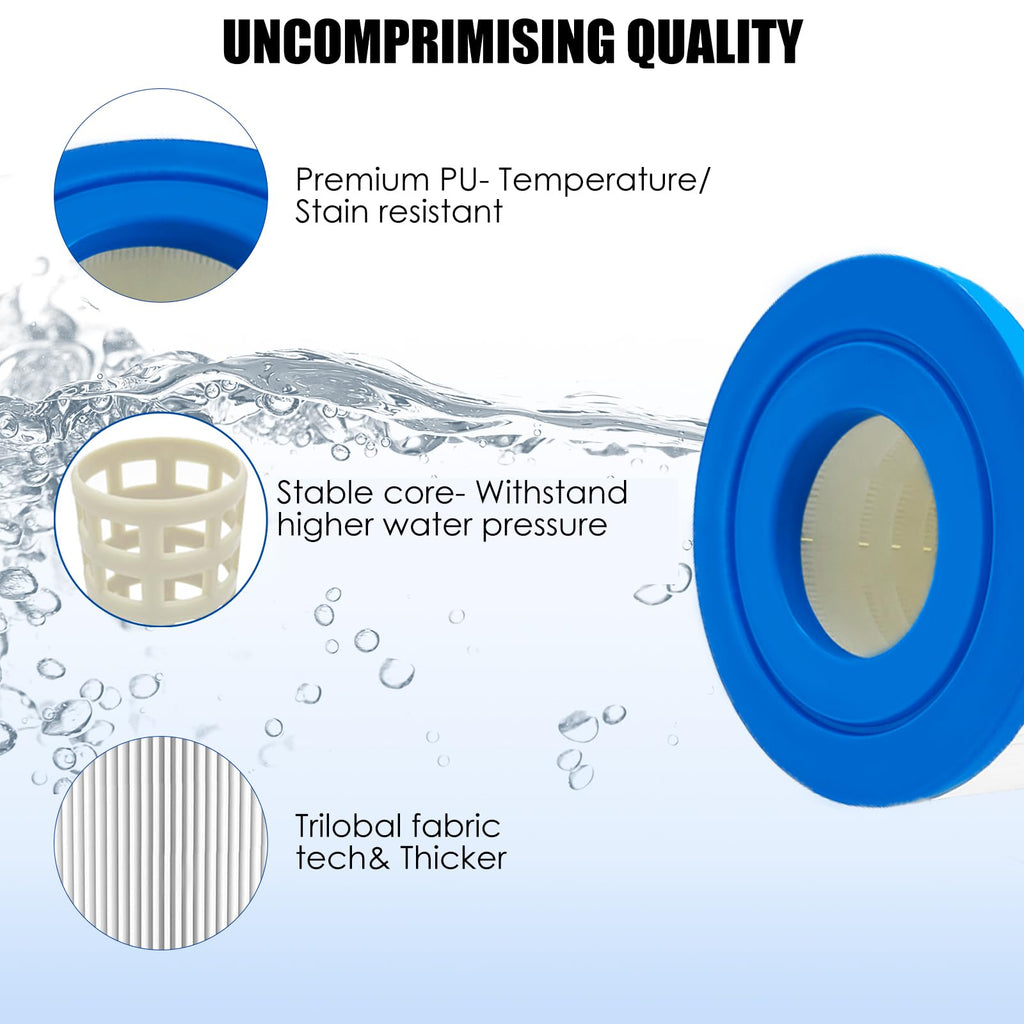 LVJUSEN Universal PRB50-IN Hot Tub Filter, Fits Jacuzzi J245, J235 (Not for 2023+), Replaces Unicel C-4950/ Pleatco PRB50-IN/Strong Spa& Cal spas 50 sq ft, 5x13 Filter-2 Pack