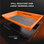 Spider Farmer Trim Tray Kit with Trimming Tray, 150 Micron Precision Screen, Bottom Harvest Bin, Scissors, Brush & Magnifying Card – Collect Pollen and Fine Plant Material