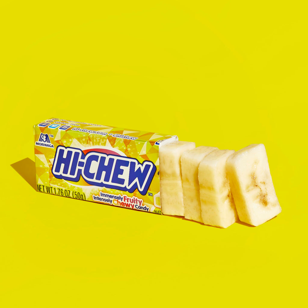 HI-CHEW Banana Sticks, 15-Pack, Unique Fun Soft & Chewy Taffy Candy, 1.76oz Each - Made with Immensely Juicy Fruity Flavors, Halloween Candy