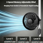 Brioeua 5" Grow Tent Fan, Smart Plug Remote & Timing, 3-Speed Quiet Airflow, Brushless Motor, Adjustable Clamp, 8 Ft Power Adapter for Hydroponics Cooling Ventilation Grow Tent Dual Clip Fans