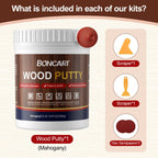 BONCART Mahogany Wood Filler,Paintable, Stainable, Sandable, Wood Putty can Quickly Repair Holes, Cracks, Chips, Damage, and Scorched Areas of Wooden Furniture