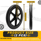 20" Flat Free Wheels Compatible with rubbermaid Wheelbarrow Tires (5/8 inch bearing)