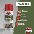 Kraken Bond Pestblokc Spray Foam Sealant - (12x12oz) Polyurethane Expanding Foam Sealant for Gaps & Cracks with Mothball Odor, Straw-Application, Paintable Foam Filler for Wall Holes - 12 Pack