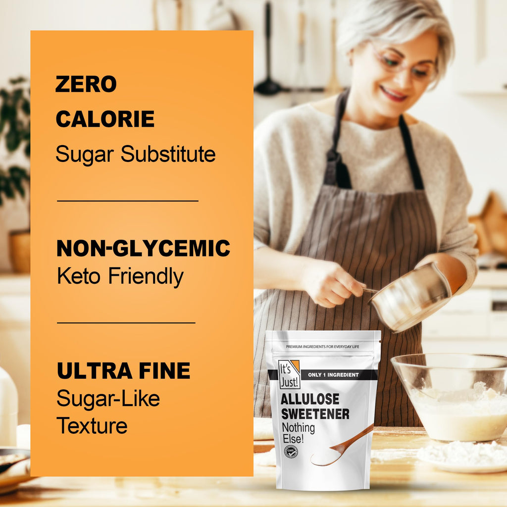 It's Just - Allulose, Sugar Substitute, Keto Friendly Sweetener, Non-Glycemic, Non-GMO (32oz)