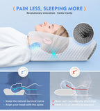 Osteo Cervical Pillow for Neck Pain Relief, Hollow Design Odorless Memory Foam Pillows with Cooling Case, Adjustable Orthopedic Bed Pillow for Sleeping, Support for Side Back Sleepers
