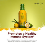 Forever Living - Aloe Vera Juice - Lemon Lime Flavor with Pure Inner Leaf Gel - Supports Digestion and Immunity - 1L Each (Pack of 2)