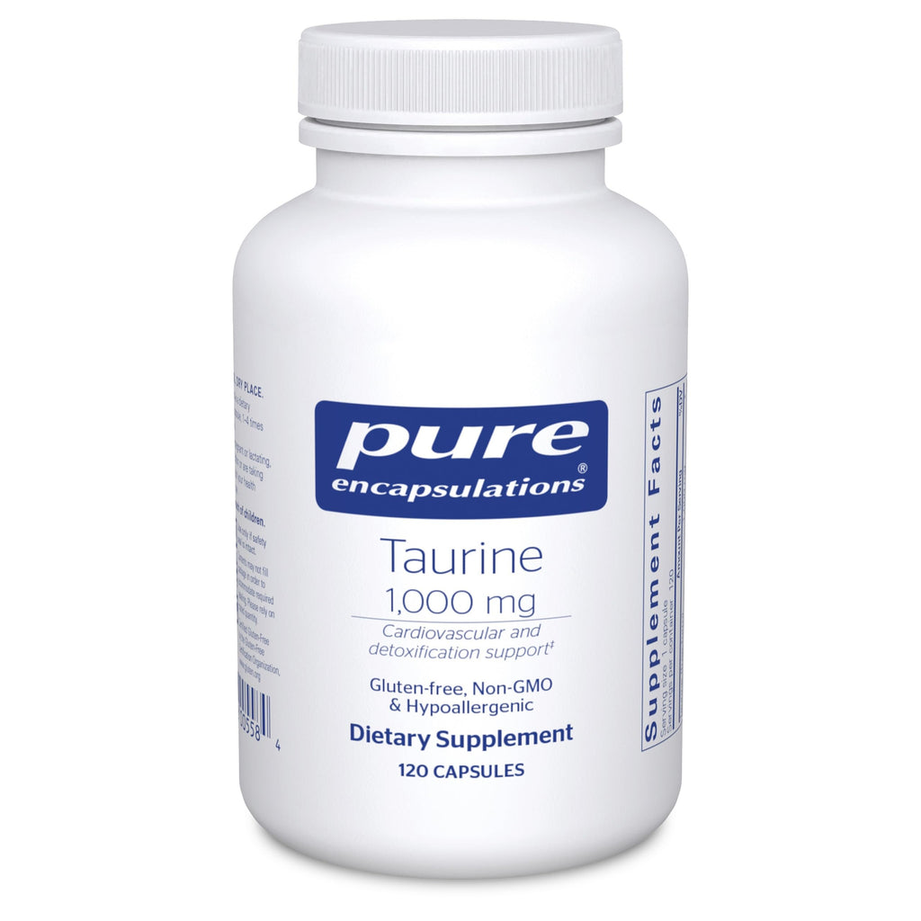 Pure Encapsulations Taurine 1,000 mg - Supports Heart Health & Detox - Essential Amino Acid - Liver & Gallbladder Health* - Vegan & Gluten Free - 120 Capsules