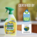 Mean Green Refillable Ultra Powered Multi-Purpose Cleaner Concentrate, Citrus & Green Tea, 14.3 fl oz (2-Pack) – Plant & Mineral Based, Cuts Through Grease & Grime, Refillable Bottle Makes 4X Refills