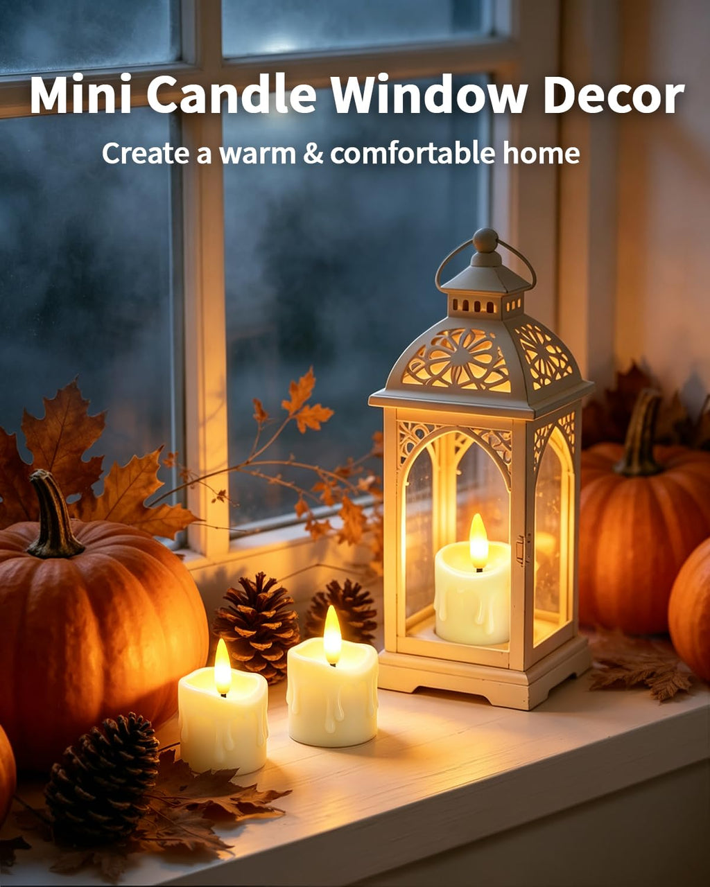 CAQUIRU 6 Pack Small Rechargeable Flameless Candles with Remote Timer